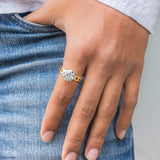 5 Carat Solitaire Eternal Engrave Gent's Ring 14K Yellow Gold