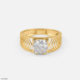 2 Carat Solitaire Sentinel Gent's Ring 14K Rose Gold