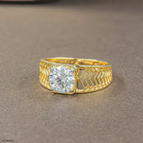 2 Carat Solitaire Sentinel Gent's Ring 14K Rose Gold