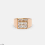Brilliance Panel Mens Diamond Ring 9K White Gold