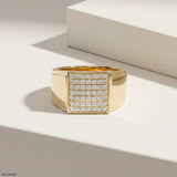 Brilliance Panel Mens Diamond Ring 9K White Gold