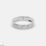 Chevron Mosaic Mens Diamond Ring Platinum 950