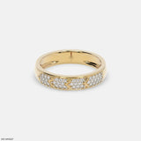 Chevron Mosaic Mens Diamond Ring Platinum 950