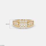 Trinity Stream Mens Diamond Ring Platinum 950