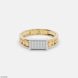 Mosaic Prime Mens Diamond Ring 9K Yellow Gold