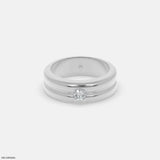 Forge Axis Diamond Mens Gold Ring 18K Rose Gold