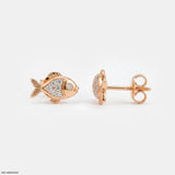 Golden Guppies Kids Diamond Earrings Platinum 950