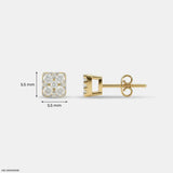 Pixel Glow Kids Diamond Earrings 9K Yellow Gold
