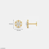 Daisy Flora Kids Diamond Earrings Platinum 950