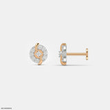 Crisscross Halo Kids Diamond Earrings Platinum 950
