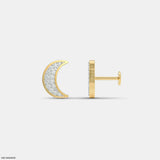 Mini Moon Kids Diamond Earrings Platinum 950