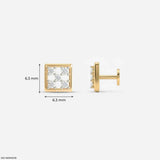 Glittery Box Kids Diamond Earrings Platinum 950