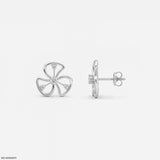 Petal Twist Kids Diamond Earrings Platinum 950