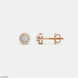 Orbit Halo Kids Diamond Earrings 9K White Gold