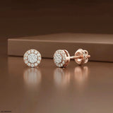 Orbit Halo Kids Diamond Earrings 9K White Gold