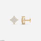 Cubical Diamond Kids Earrings Platinum 950