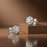 Rosy Posy Kids Diamond Earrings 9K Yellow Gold