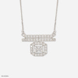 1.75 Carat Inaaya Halo Mangalsutra 14K White Gold