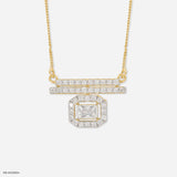 1.75 Carat Inaaya Halo Mangalsutra 9K Yellow Gold