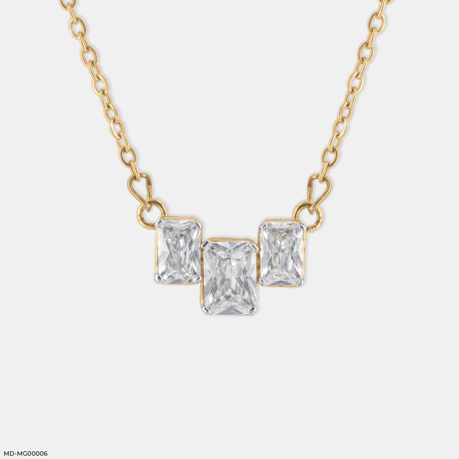 3 Carat Mode Trio Mangalsutra 14K Yellow Gold