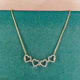 0.50 Carat Amara Hearts Lab Diamond Mangalsutra 14K Yellow Gold