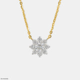0.50 Carat Round Solitaire Flower Necklace 14K Rose Gold