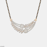 Marquise Flame Diamond Mangalsutra 14K White Gold