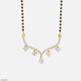 3 Carat Vivaara Diamond Mangalsutra 14K Yellow Gold