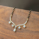 3 Carat Vivaara Diamond Mangalsutra 14K Yellow Gold