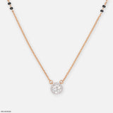 Round Solitaire Diamond Mangalsutra 18K Yellow Gold