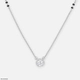 Round Solitaire Diamond Mangalsutra 18K Yellow Gold