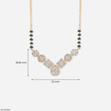 Quad Forms Diamond Mangalsutra 14K White Gold
