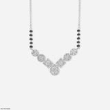 Quad Forms Diamond Mangalsutra 14K White Gold