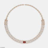 Ruby Lace Necklace 9k Yellow Gold