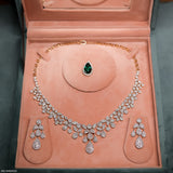 Pressure Setting Diamond Necklace 9K Rose Gold