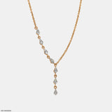 0.35 Carat Fancy Designs Lab Diamond Necklace 14K Rose Gold