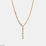 0.35 Carat Fancy Designs Lab Diamond Necklace 14K Rose Gold