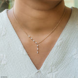 0.35 Carat Fancy Designs Lab Diamond Necklace 14K Rose Gold