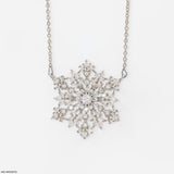 Palm Leaf Glamour Diamond Necklace 9K Rose Gold