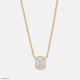 0.15 Carat Starburst Lab Diamond Pendant Without Chain 14K Yellow Gold