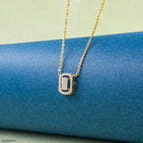 0.15 Carat Starburst Lab Diamond Pendant Without Chain 14K Yellow Gold