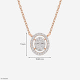 0.25 Carat Ovalis Lab Diamond Pendant Without Chain 18K Yellow Gold