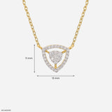 0.15 Carat Trinity lab Diamond Pendant Without Chain 18K Yellow Gold