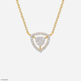 0.15 Carat Trinity lab Diamond Pendant Without Chain 18K Yellow Gold