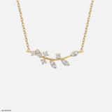 0.15 Carat Vine Yard Lab Diamond Necklace 18K Yellow Gold