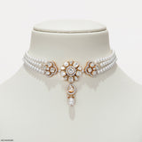 1.25 Carat Regal Maharani Pearl and Polki Choker
14K Yellow Gold
