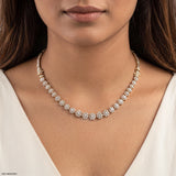Unique Lab Diamond necklace 9K Yellow Gold