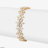 Unique Lab Diamond necklace 9K Yellow Gold