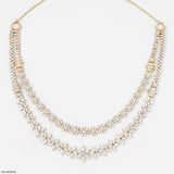 Unique Lab Diamond necklace 9K Yellow Gold