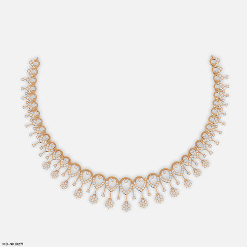Gardenia Gleam Diamond Necklace 14K Rose Gold